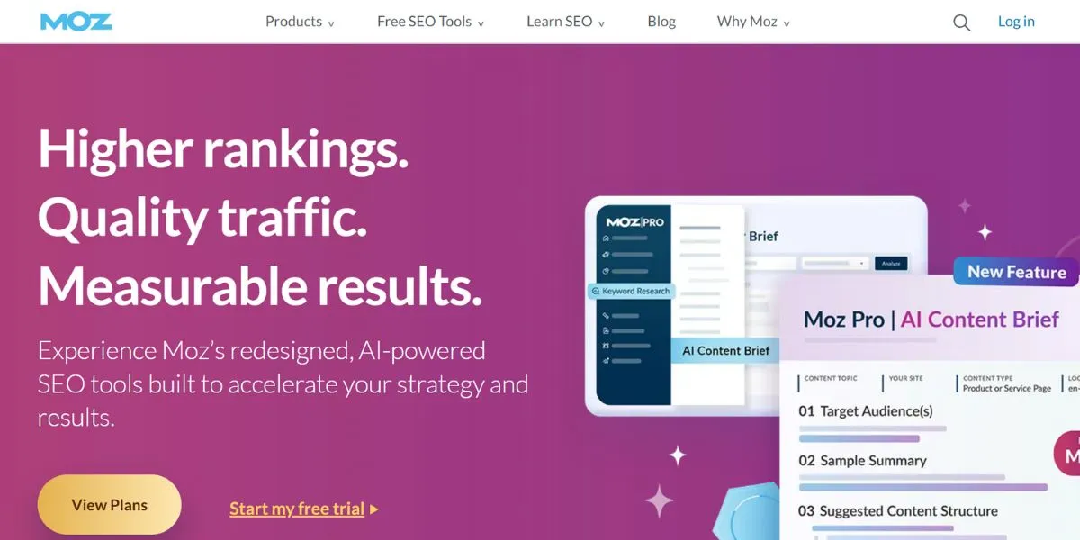 moz - best ahrefs alternatives