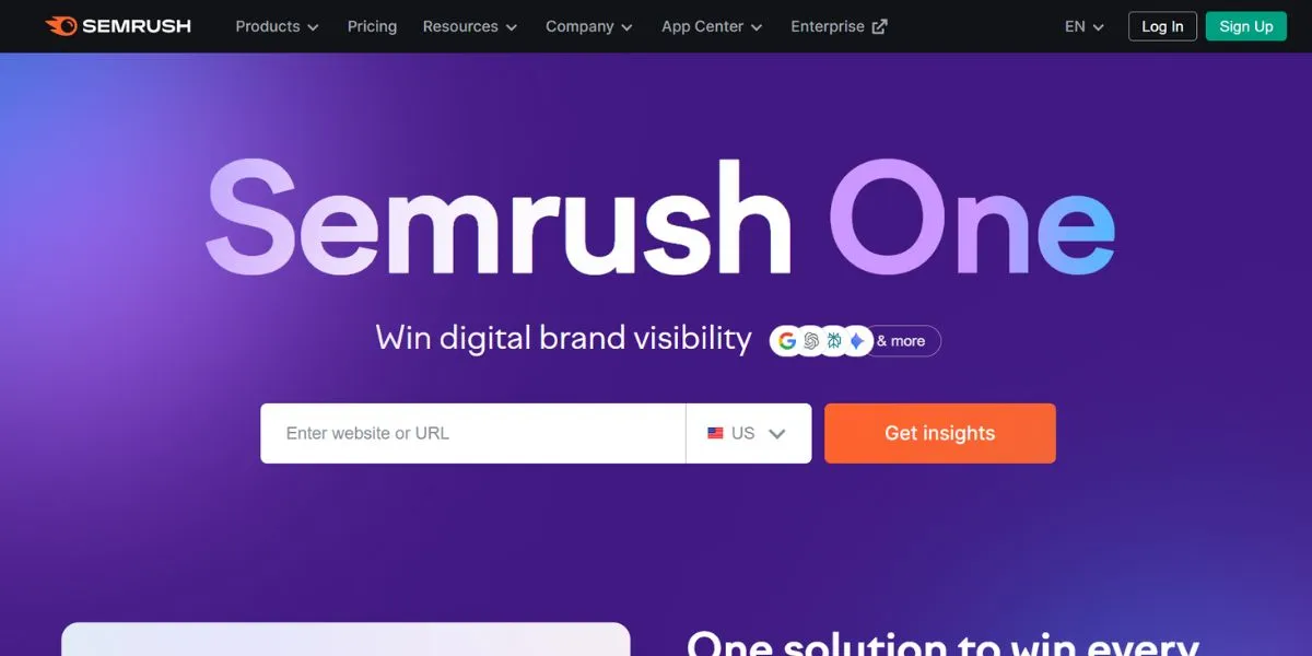 semrush - best ahrefs alternatives