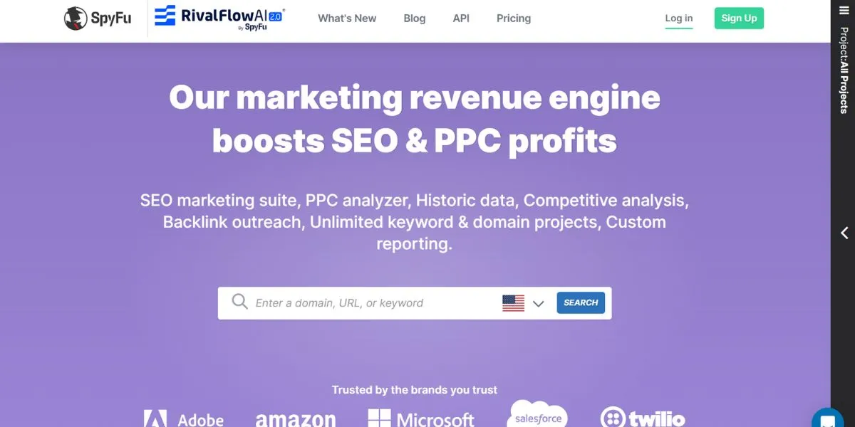 spyfu - best ahrefs alternatives