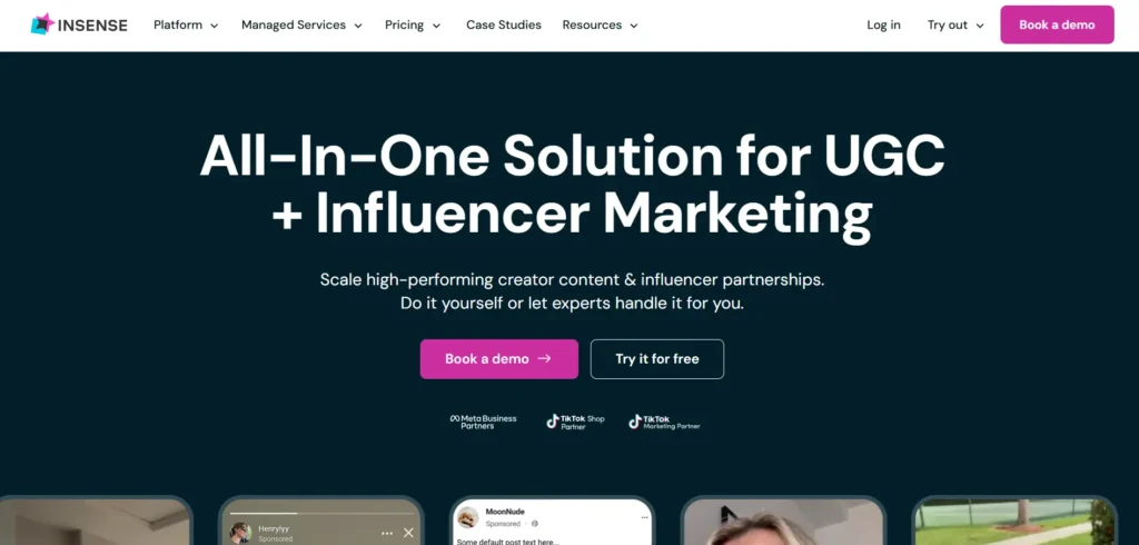 Insense - UGC Video Platforms for Digital Marketer